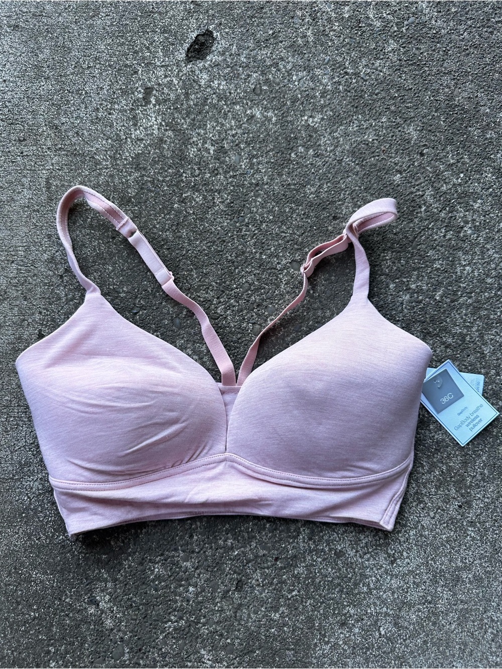 Gap Body Pink Breathe Wireless Pullover Bra